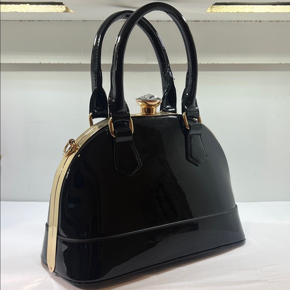Tailor Vintage Handbags - Tailor Vintage Black and Gold Satchel